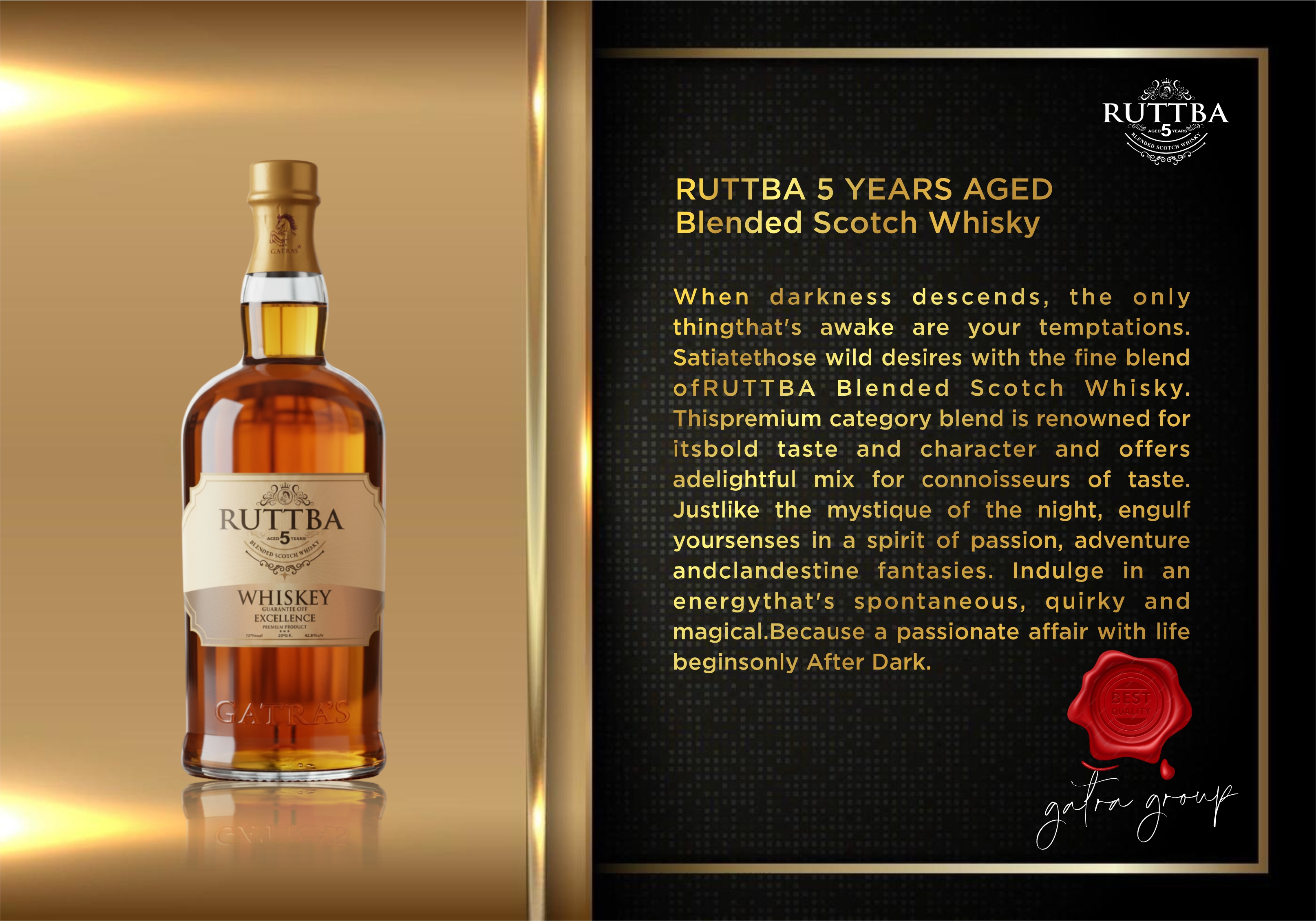 RUTTBA 5 Years Aged Blended Scotch Whisky